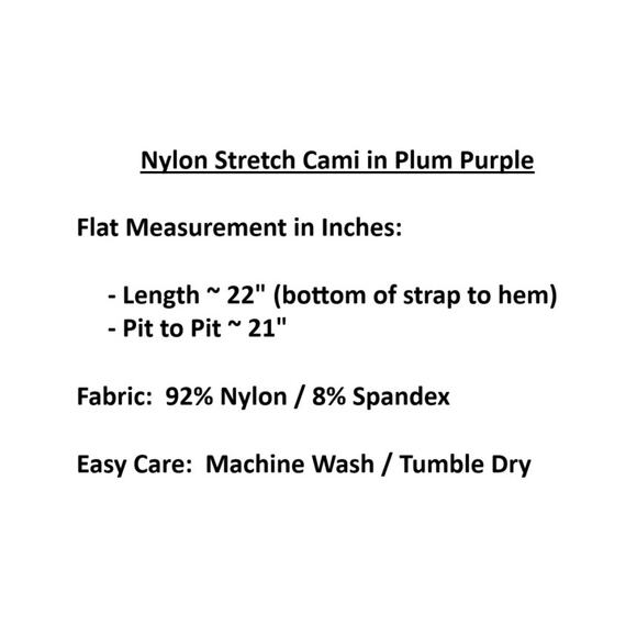 LANE BRYANT Nylon Stretch Cami in Plum Purple - Plus Size 18/20 or Size 2X - Picture 9 of 10